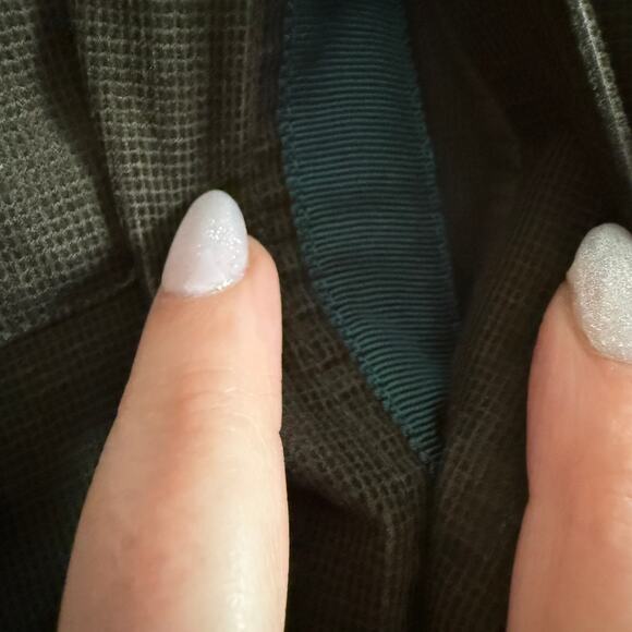 AR ALOHA RAG 100% Cotton Corduroy Dark Green Brown Button Down Shirt Extra Small - Picture 6 of 8